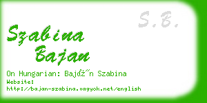 szabina bajan business card